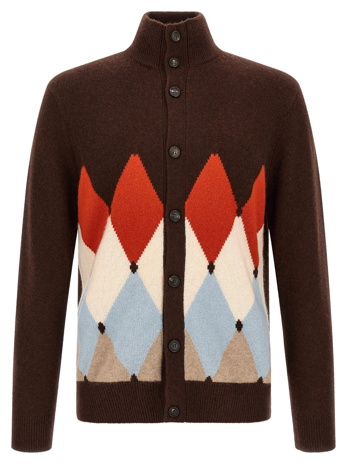 Ballantyne Brown Kaschmir-Cardigan