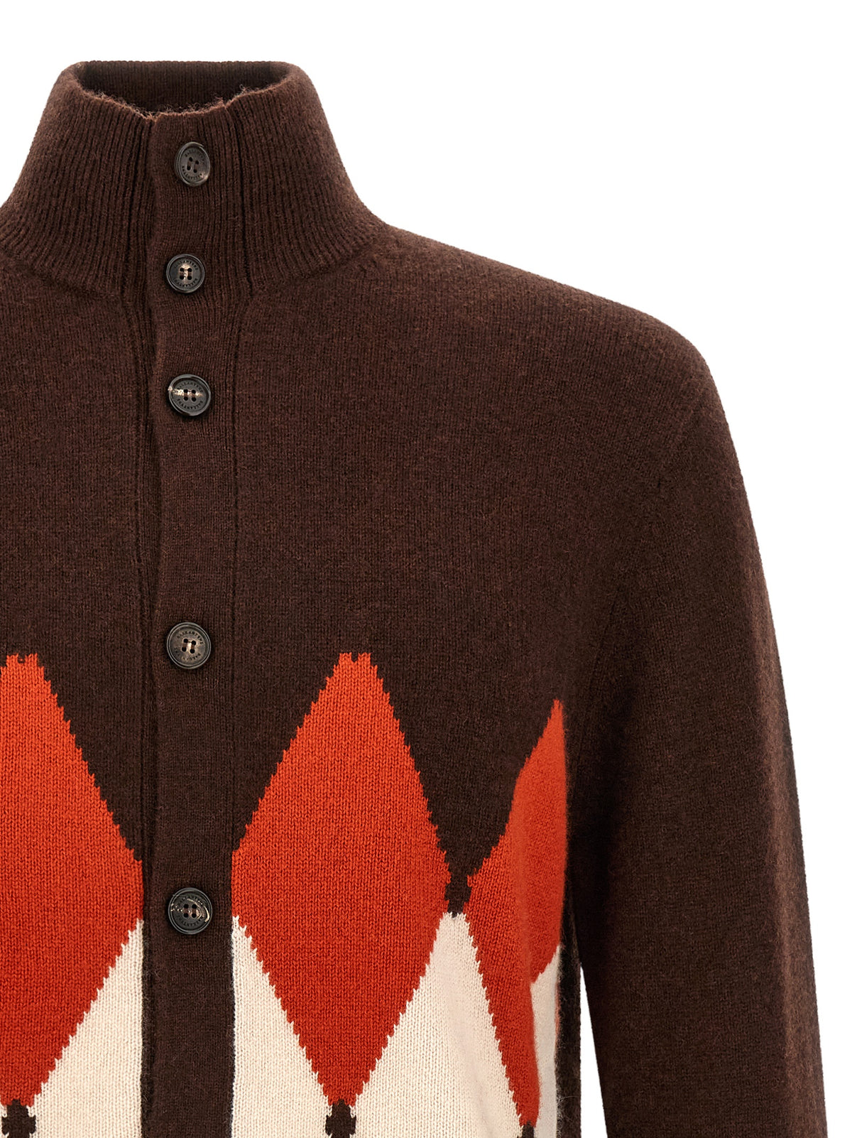Ballantyne Brown Kaschmir-Cardigan