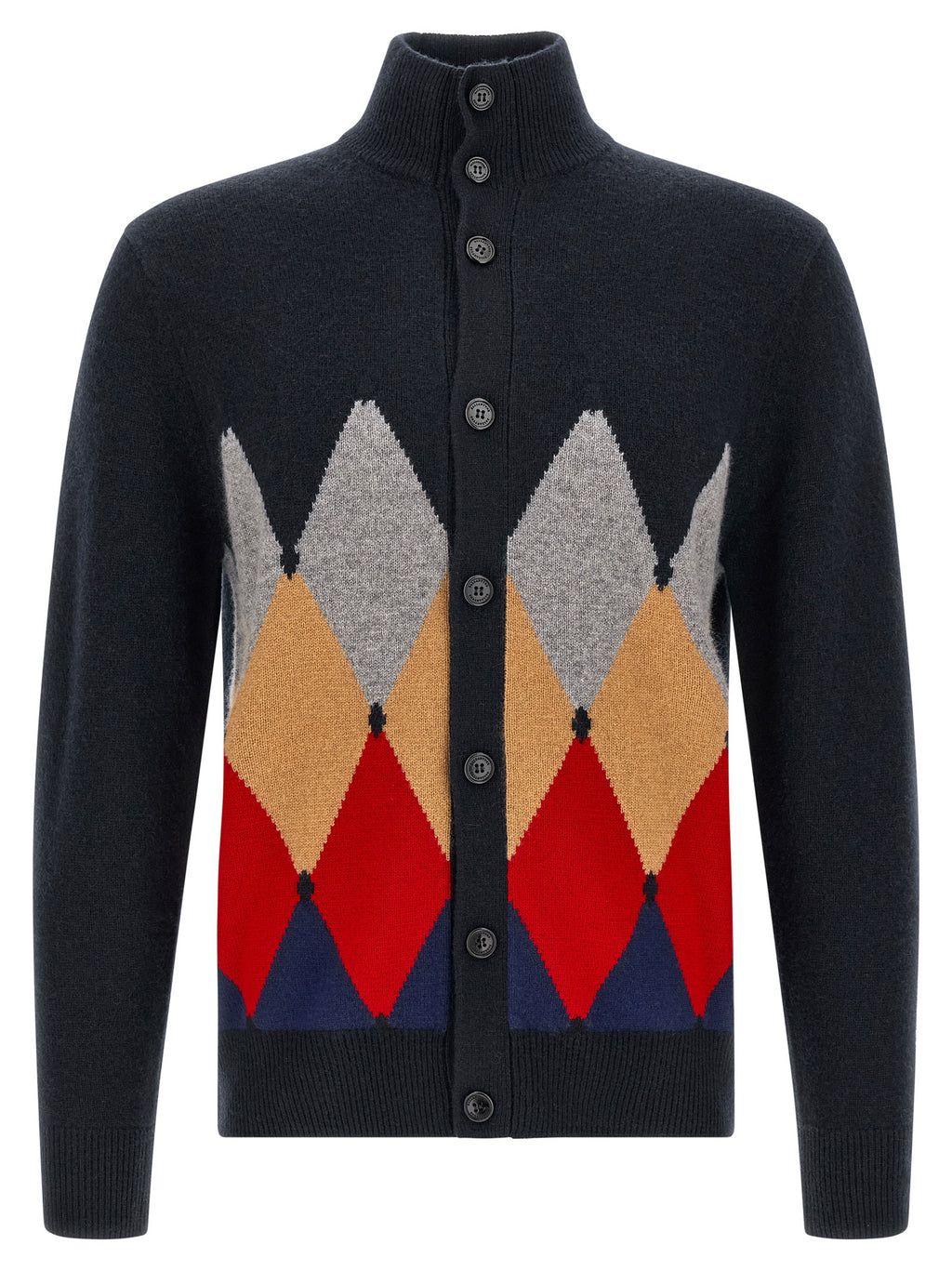 Ballantyne Blauer Kaschmir-Cardigan