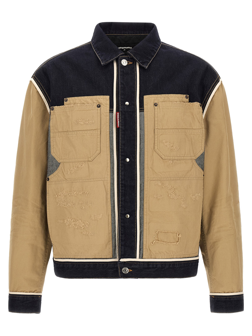 Dsquared² Beige Baumwoll-Jeansjacke