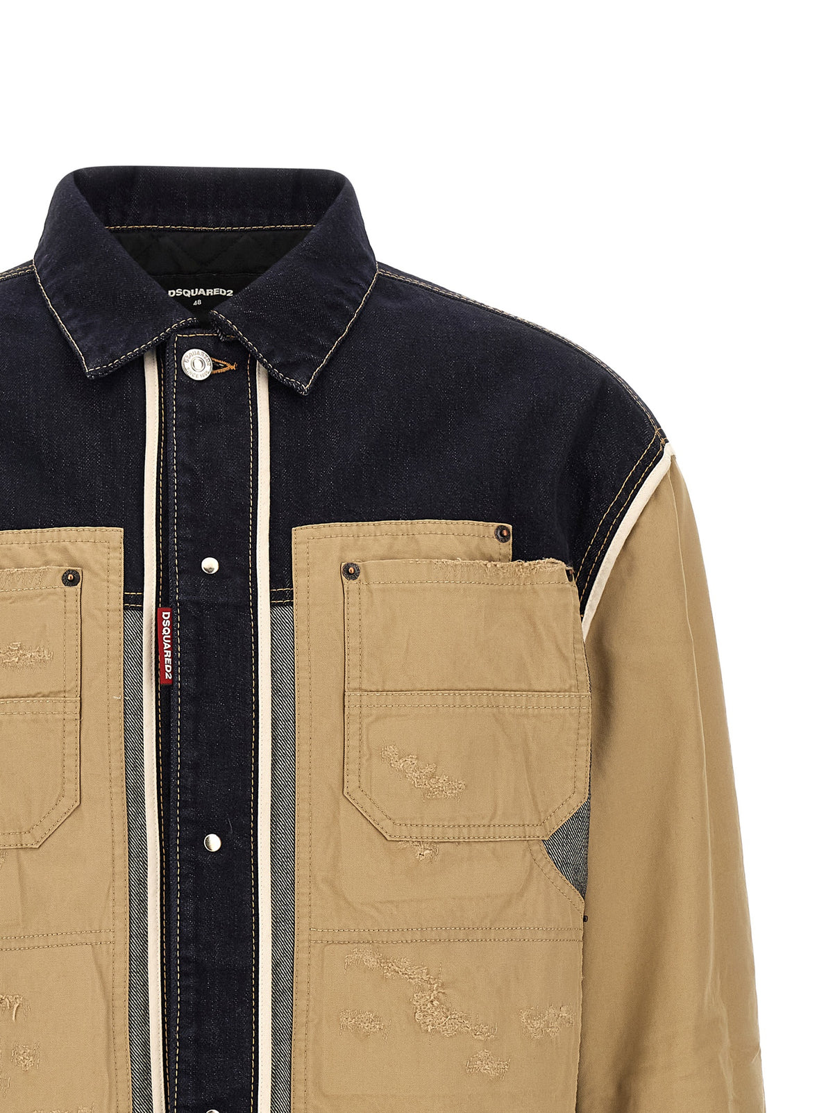 Dsquared² Beige Baumwoll-Jeansjacke