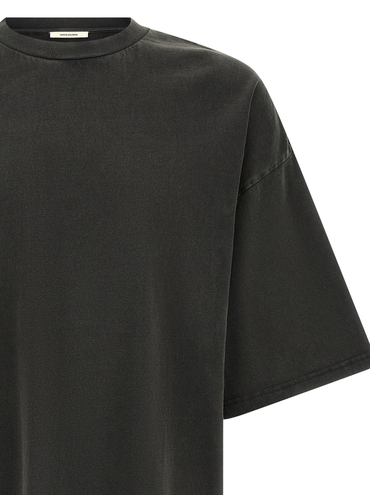 Entire Studios Schwarzes Baumwoll-T-Shirt