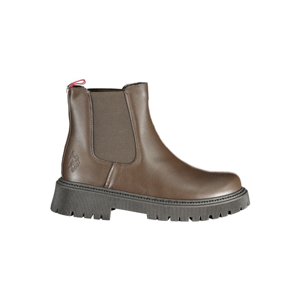 U.S. POLO ASSN. Brauner Damenstiefel aus Polyester