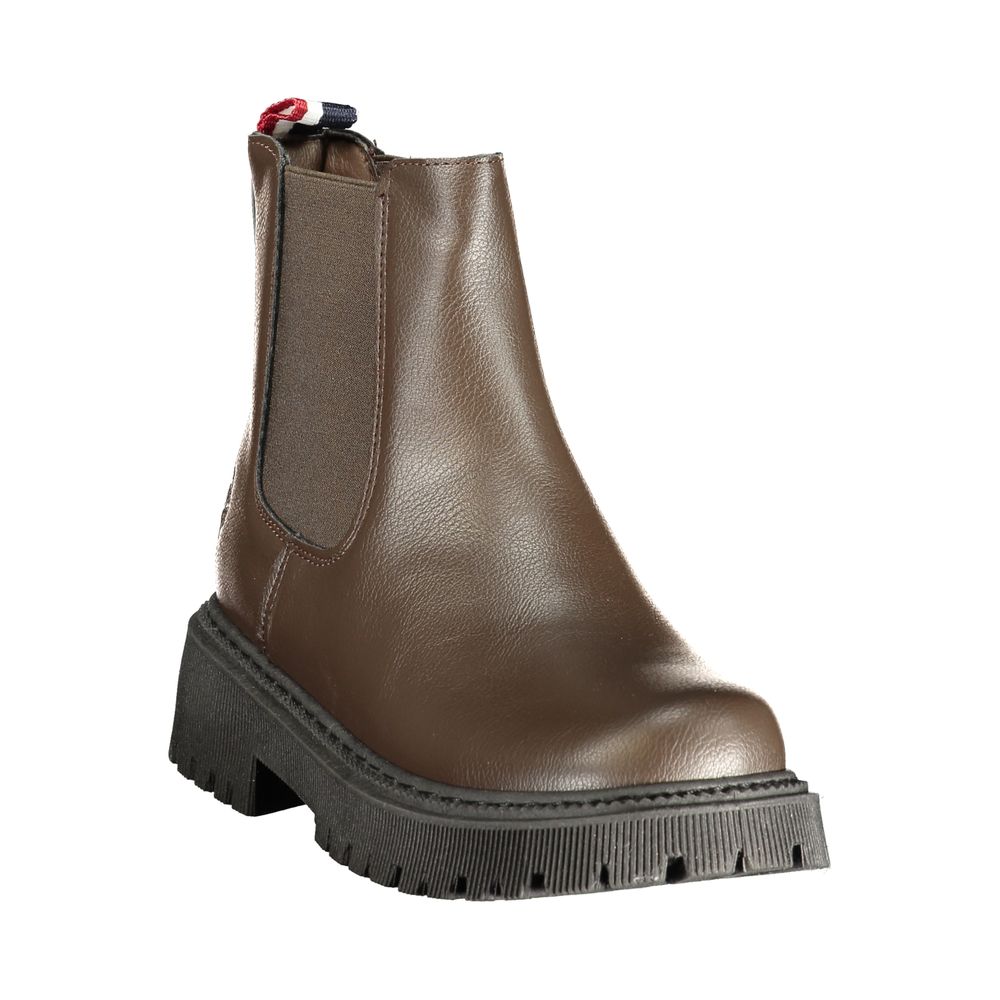 U.S. POLO ASSN. Brauner Damenstiefel aus Polyester