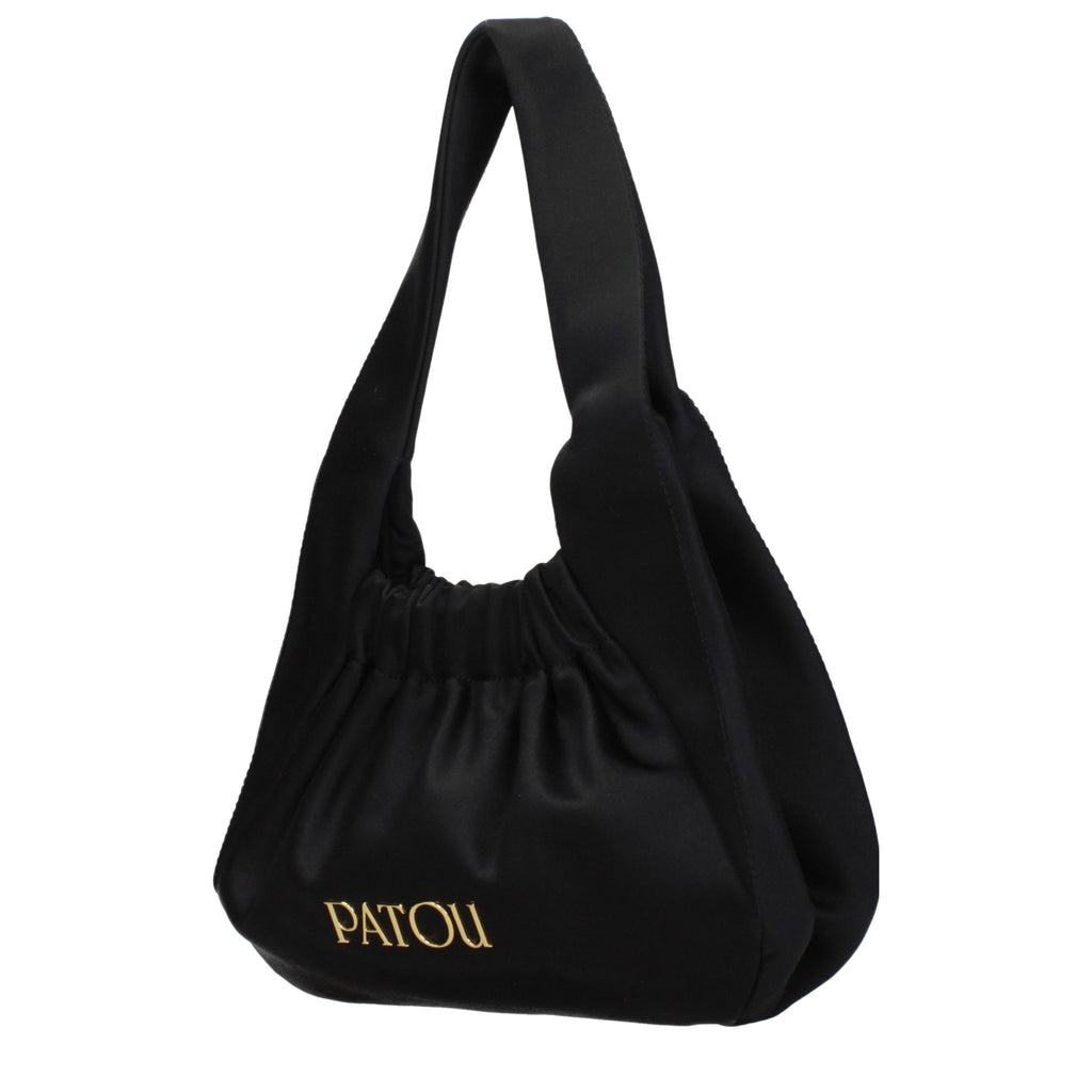 Patou Schwarze Stoffhandtasche