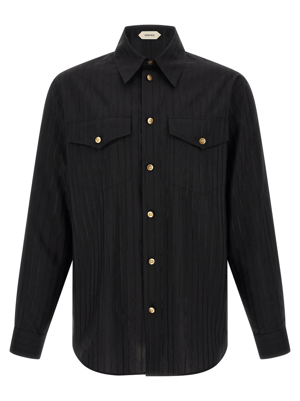 Versace Bluse aus schwarzer Baumwolle