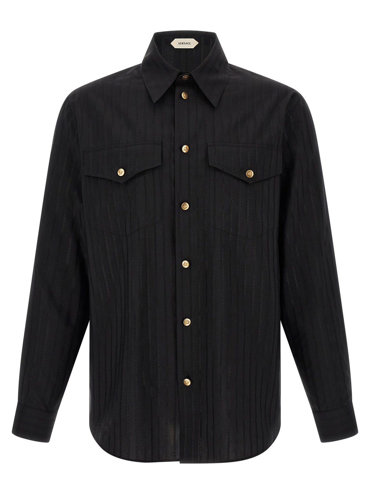 Versace Bluse aus schwarzer Baumwolle