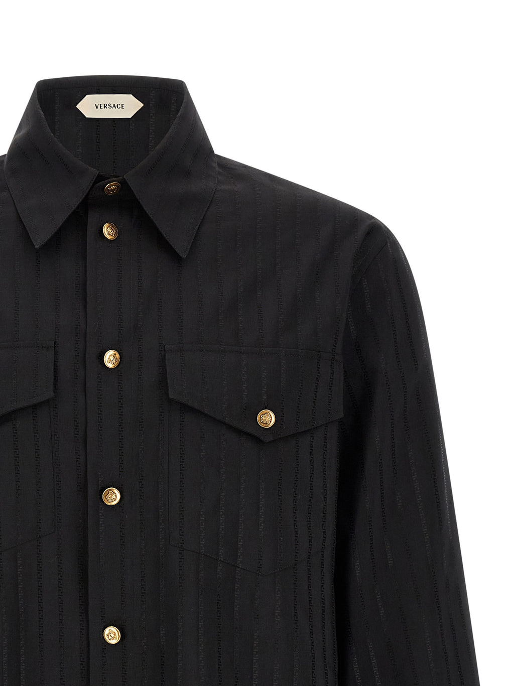 Versace Bluse aus schwarzer Baumwolle