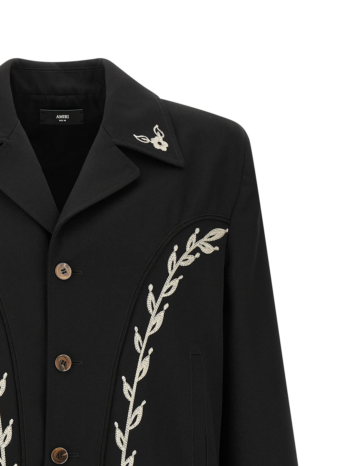 Amiri Schwarze Polyester-Jacke in voller Länge