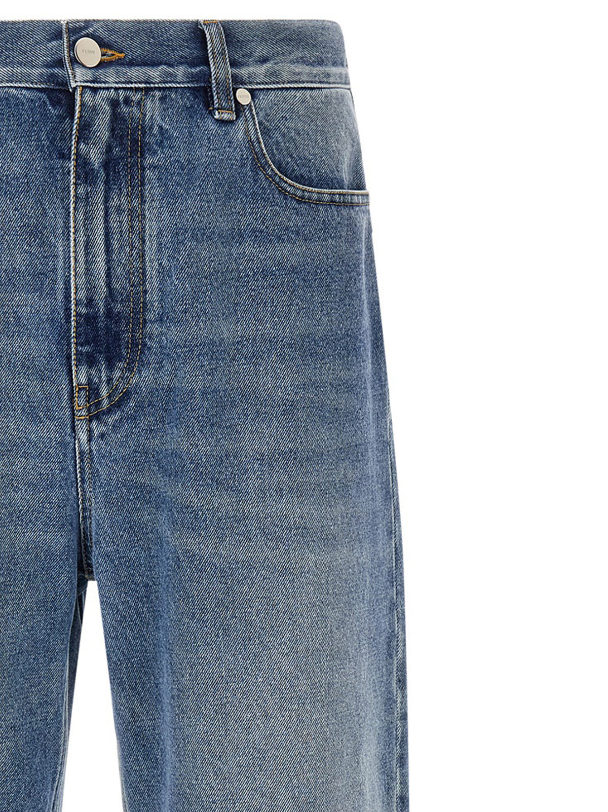 Fendi Relaxed Fit Jeans aus blauer Baumwolle