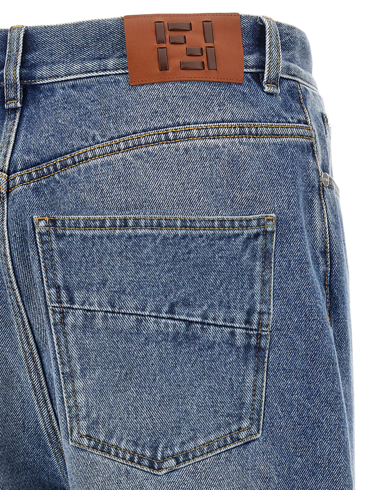 Fendi Relaxed Fit Jeans aus blauer Baumwolle