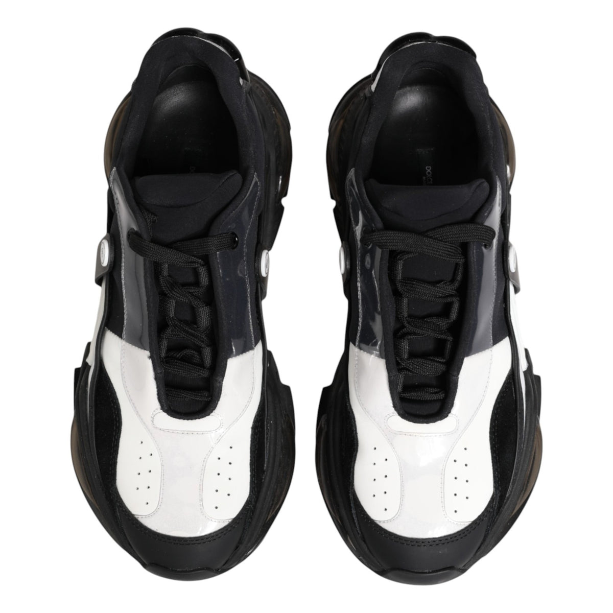 Dolce & Gabbana Weiße Schwarz Logo Airmaster Sneakers Schuhe