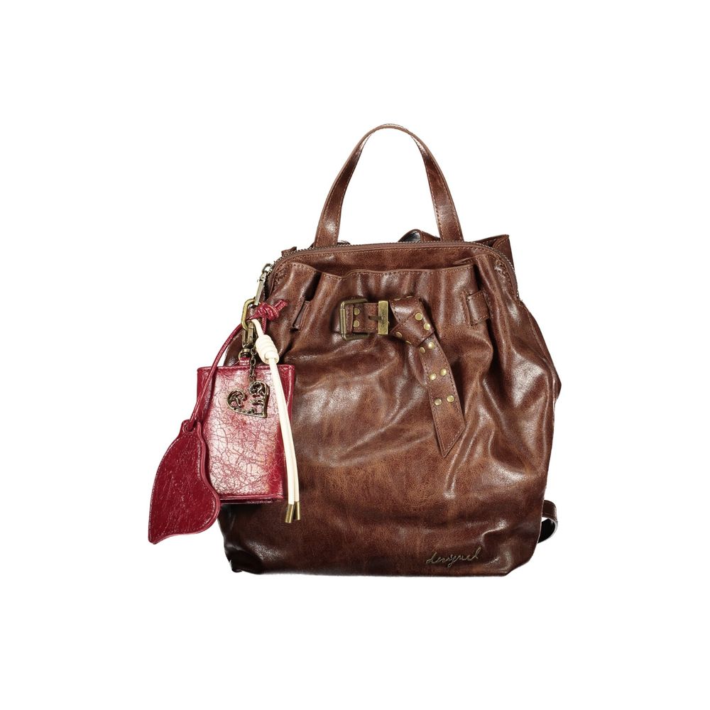 Desigual Damen-Rucksack aus braunem Polyurethan