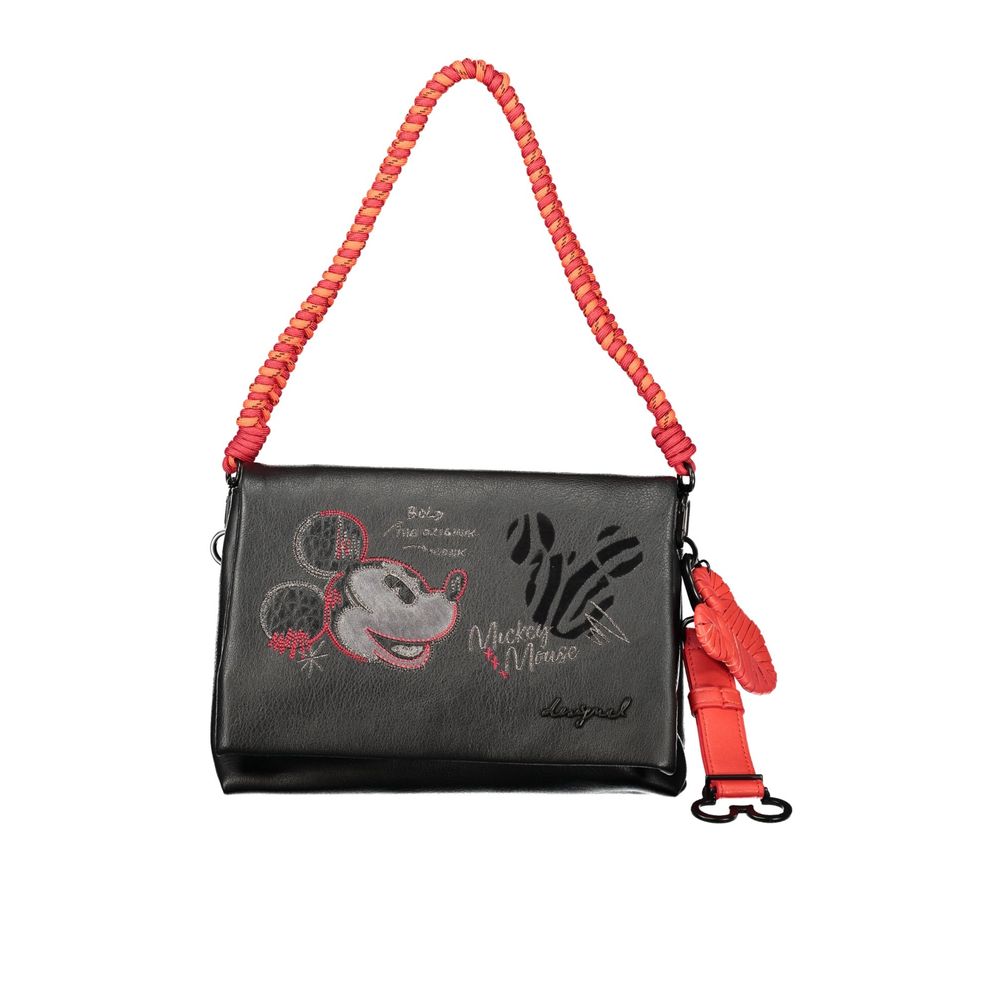 Desigual Schwarze Poliuretano Damentasche