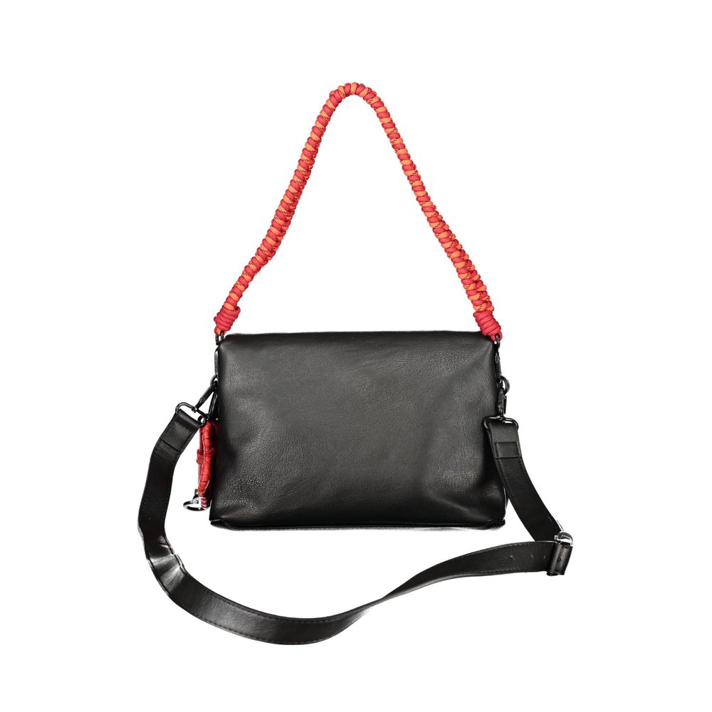 Desigual Schwarze Poliuretano Damentasche