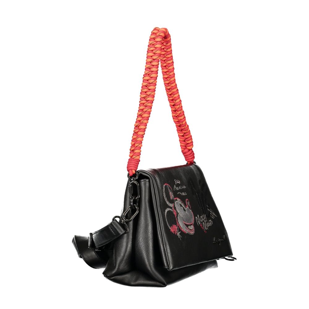 Desigual Schwarze Poliuretano Damentasche