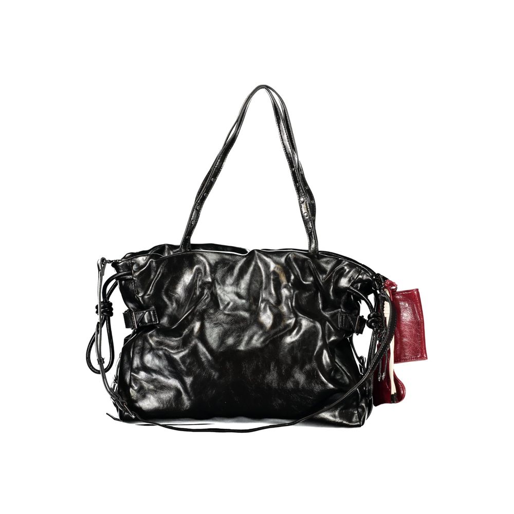 Desigual Schwarze Polyurethan-Damenhandtasche