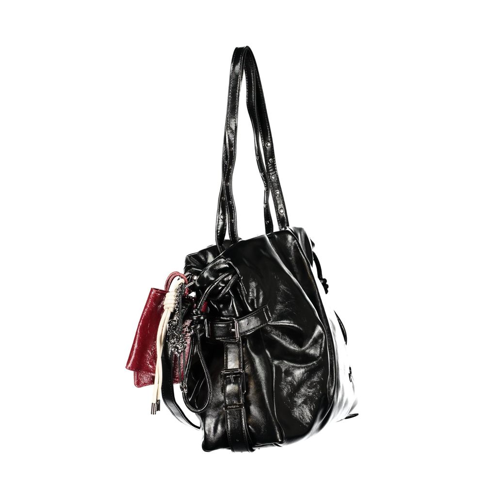 Desigual Schwarze Polyurethan-Damenhandtasche