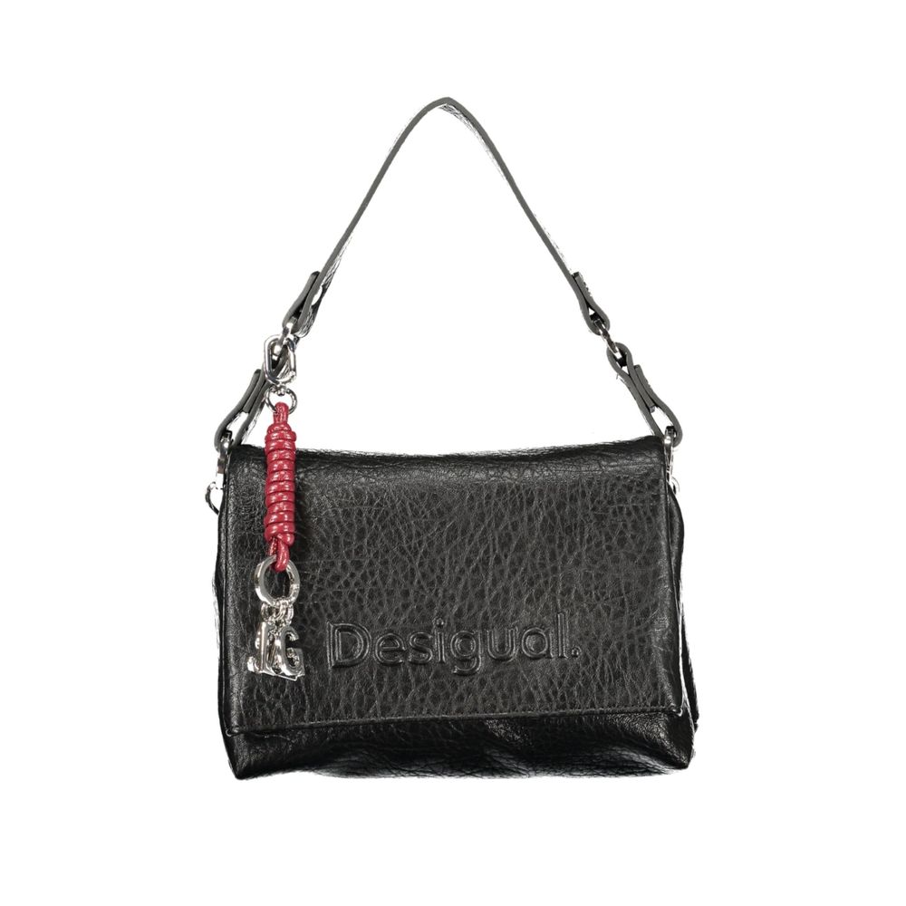 Desigual Schwarze Polyurethan-Damenhandtasche