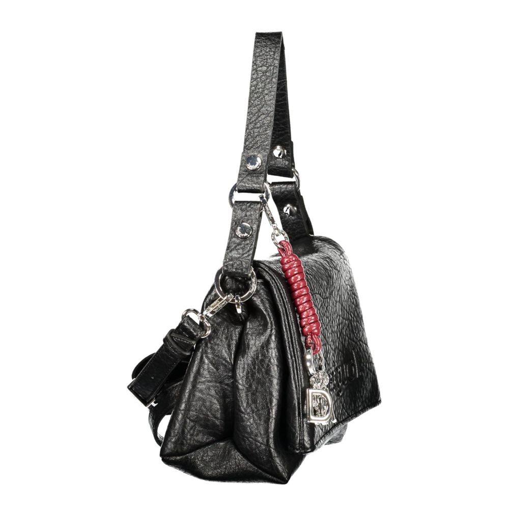 Desigual Schwarze Polyurethan-Damenhandtasche