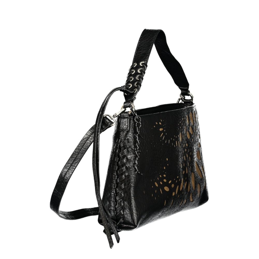 Desigual Schwarze Polyurethan-Damenhandtasche