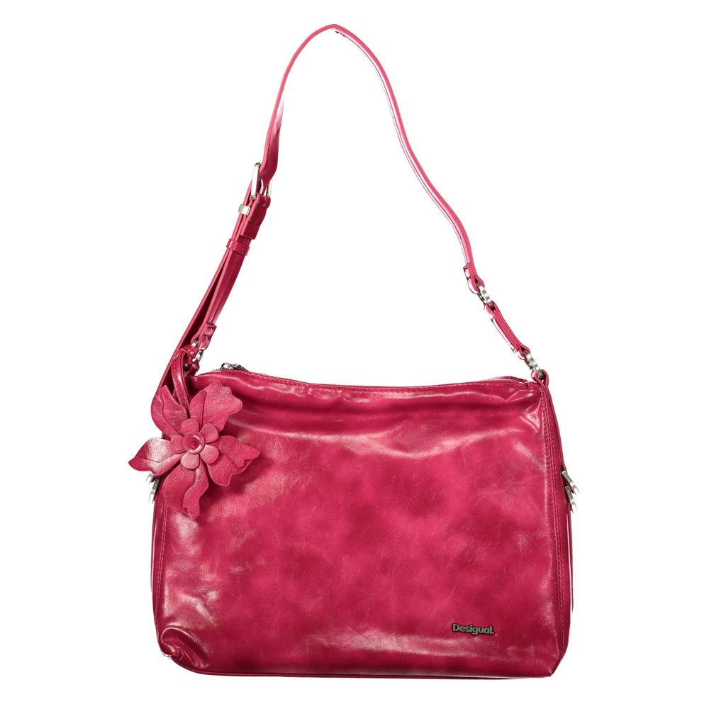 Desigual Damen-Handtasche aus pinkem Polyurethan