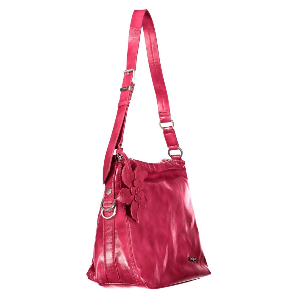 Desigual Damen-Handtasche aus pinkem Polyurethan