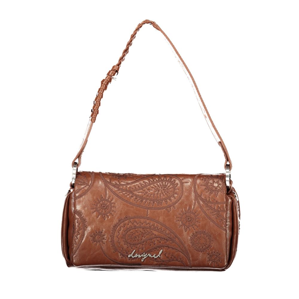 Desigual Braune Polyurethan-Damenhandtasche
