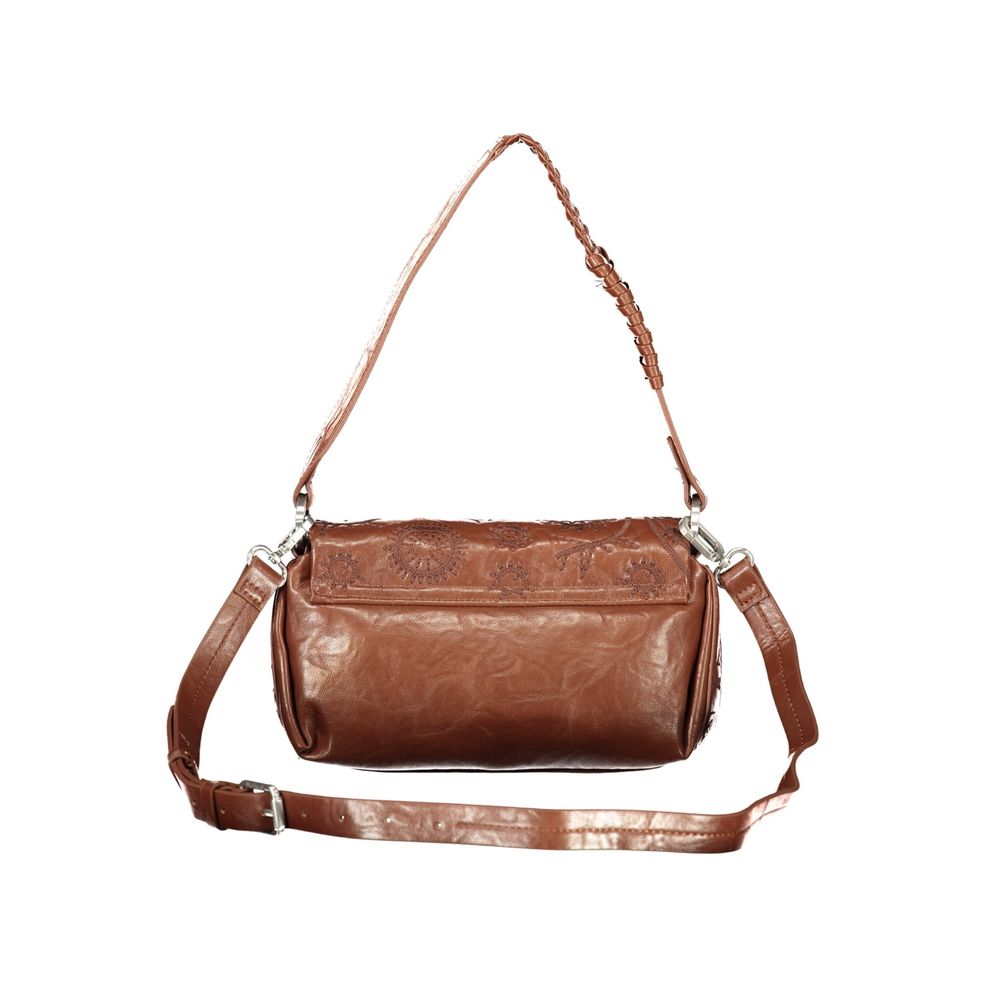 Desigual Braune Polyurethan-Damenhandtasche