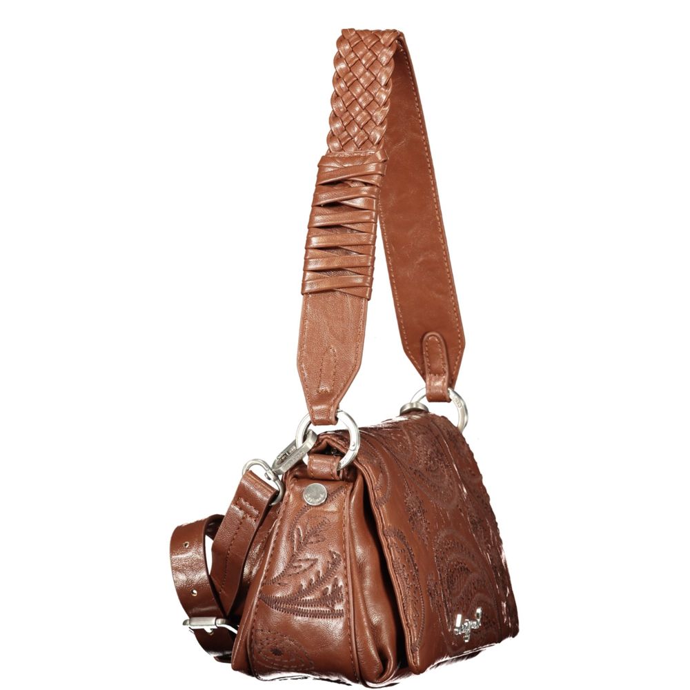 Desigual Braune Polyurethan-Damenhandtasche
