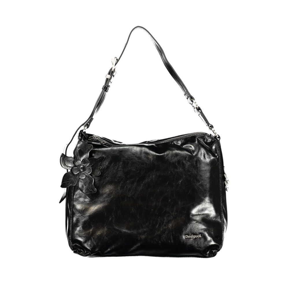 Desigual Schwarze Polyurethan-Damenhandtasche