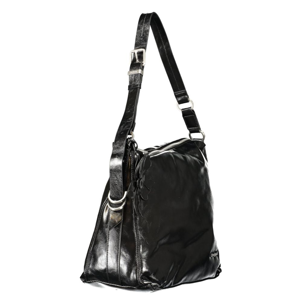 Desigual Schwarze Polyurethan-Damenhandtasche