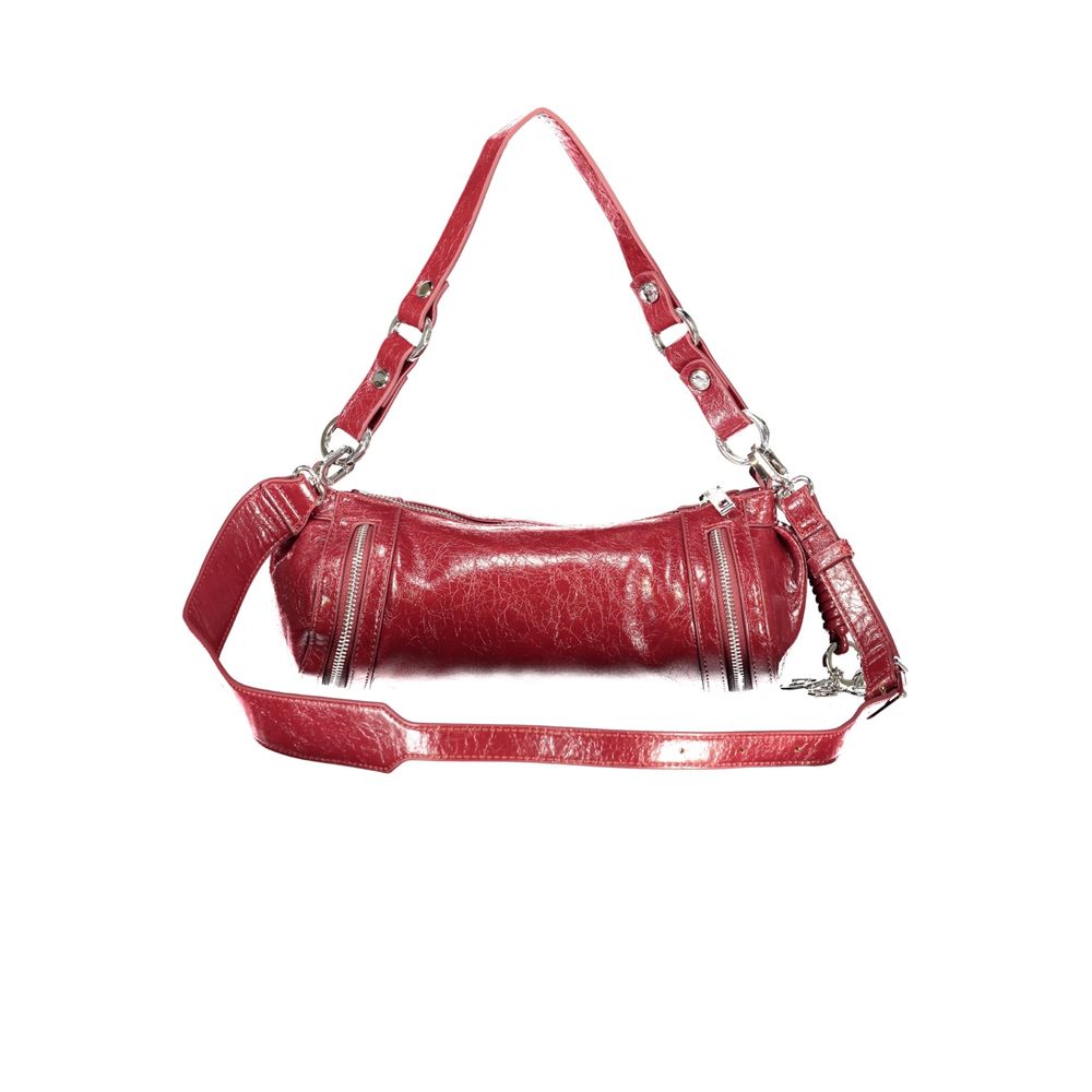 Desigual Rosso Damenhandtasche aus Polyurethan mit verstellbarem Schulterriemen