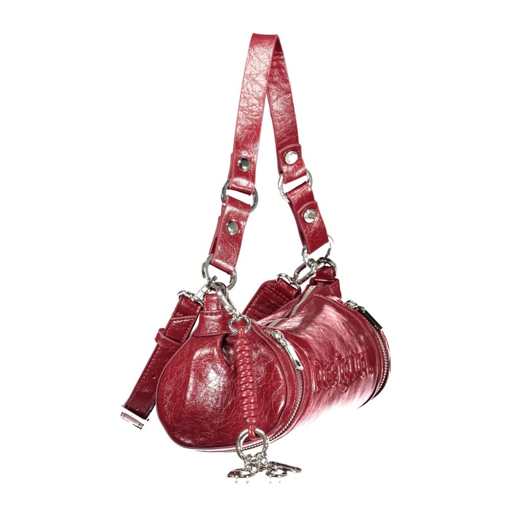 Desigual Rosso Damenhandtasche aus Polyurethan mit verstellbarem Schulterriemen