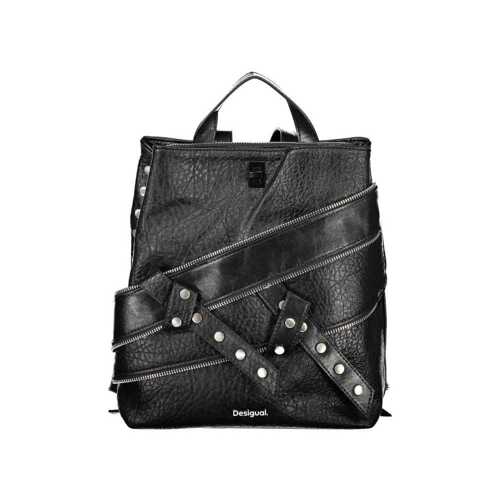 Desigual Damenrucksack aus schwarzem Polyurethan