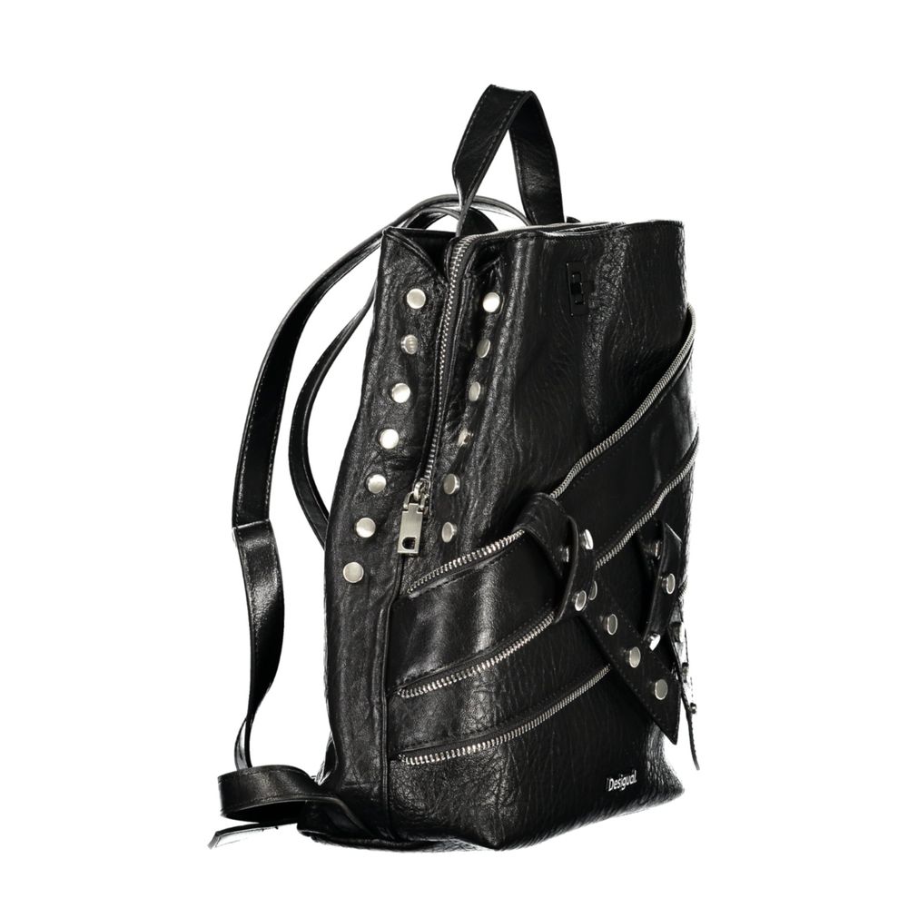 Desigual Damenrucksack aus schwarzem Polyurethan