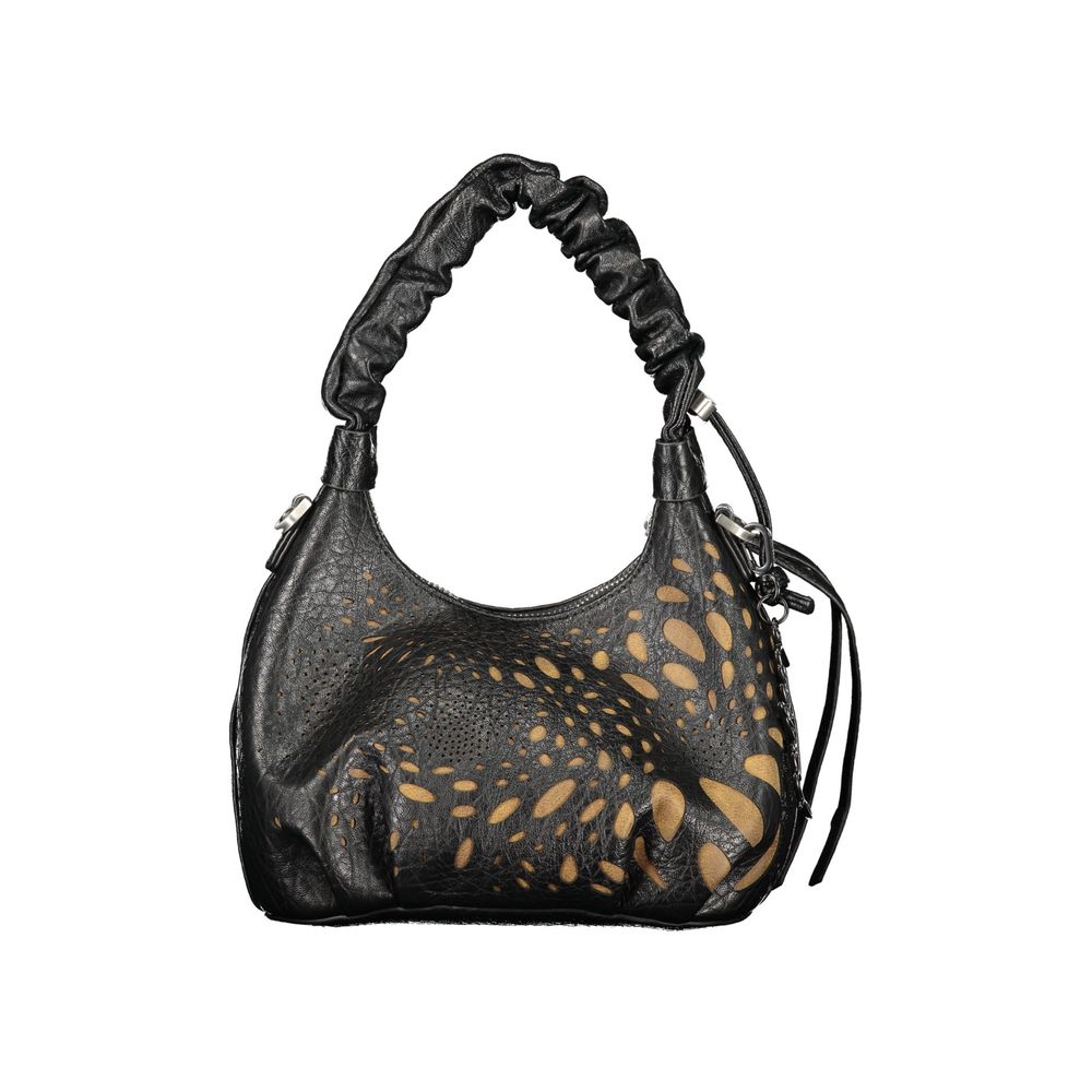 Desigual Schwarze Polyurethan-Damenhandtasche