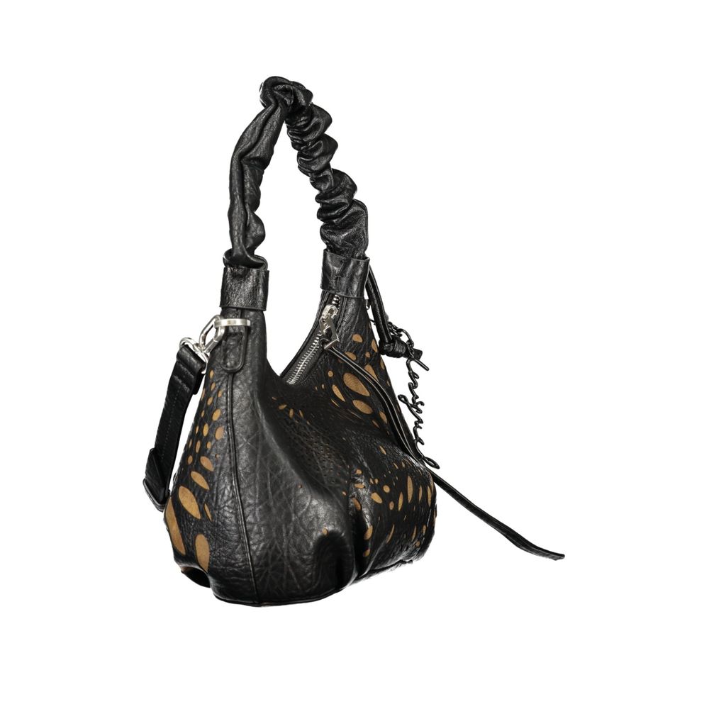 Desigual Schwarze Polyurethan-Damenhandtasche