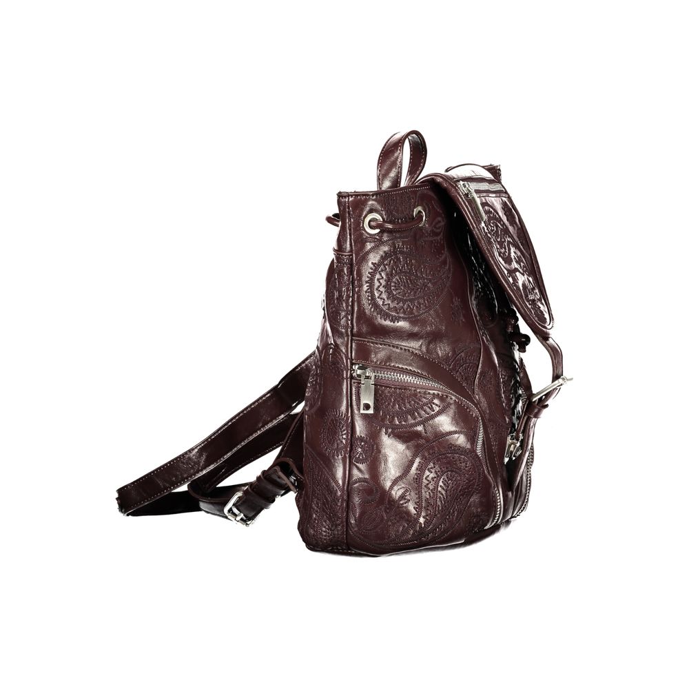 Desigual Brauner Rucksack für Damen aus Polyurethan