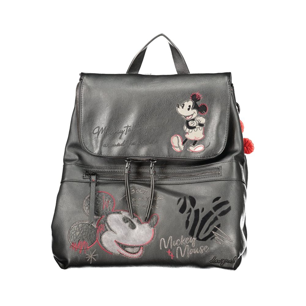 Desigual Nero Damenrucksack aus Polyurethan