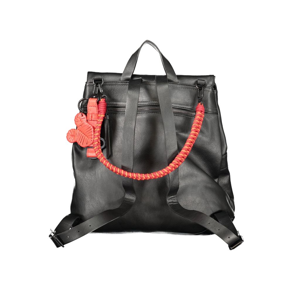 Desigual Nero Damenrucksack aus Polyurethan