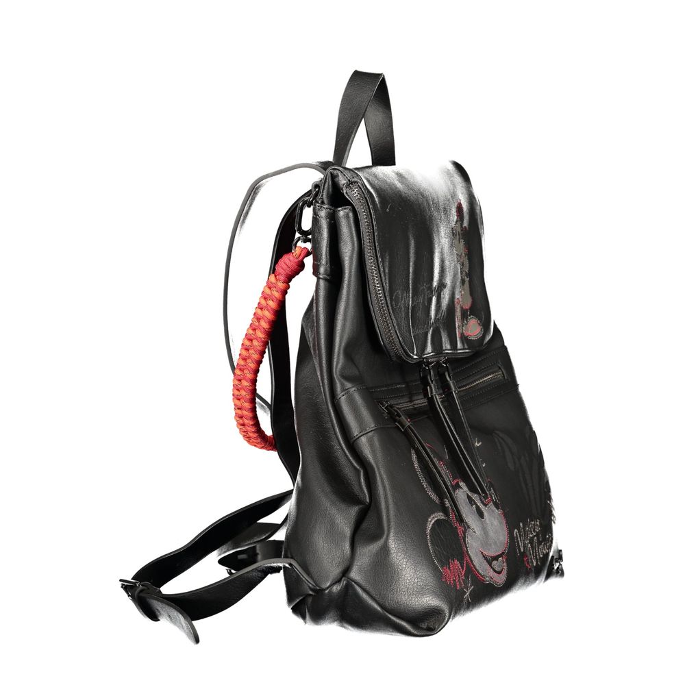 Desigual Nero Damenrucksack aus Polyurethan