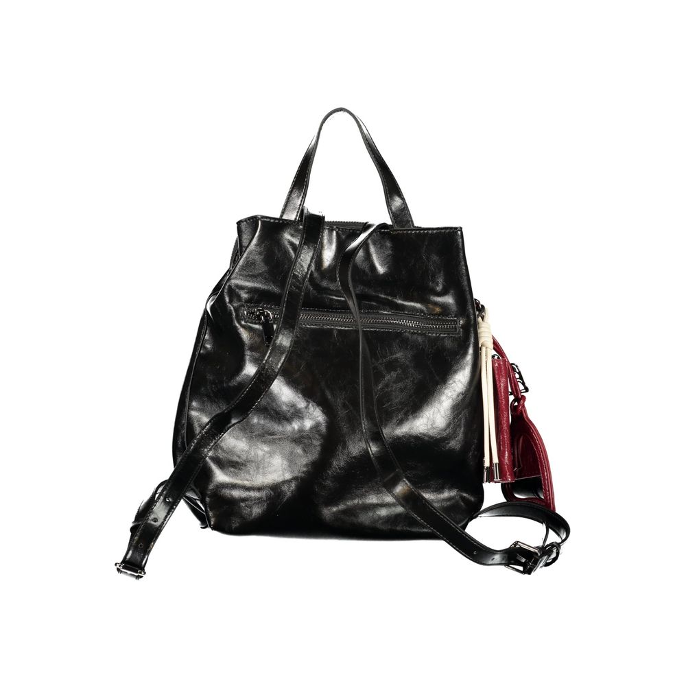 Desigual Schwarzer Polyurethan-Rucksack für Damen für anspruchsvollen Stil