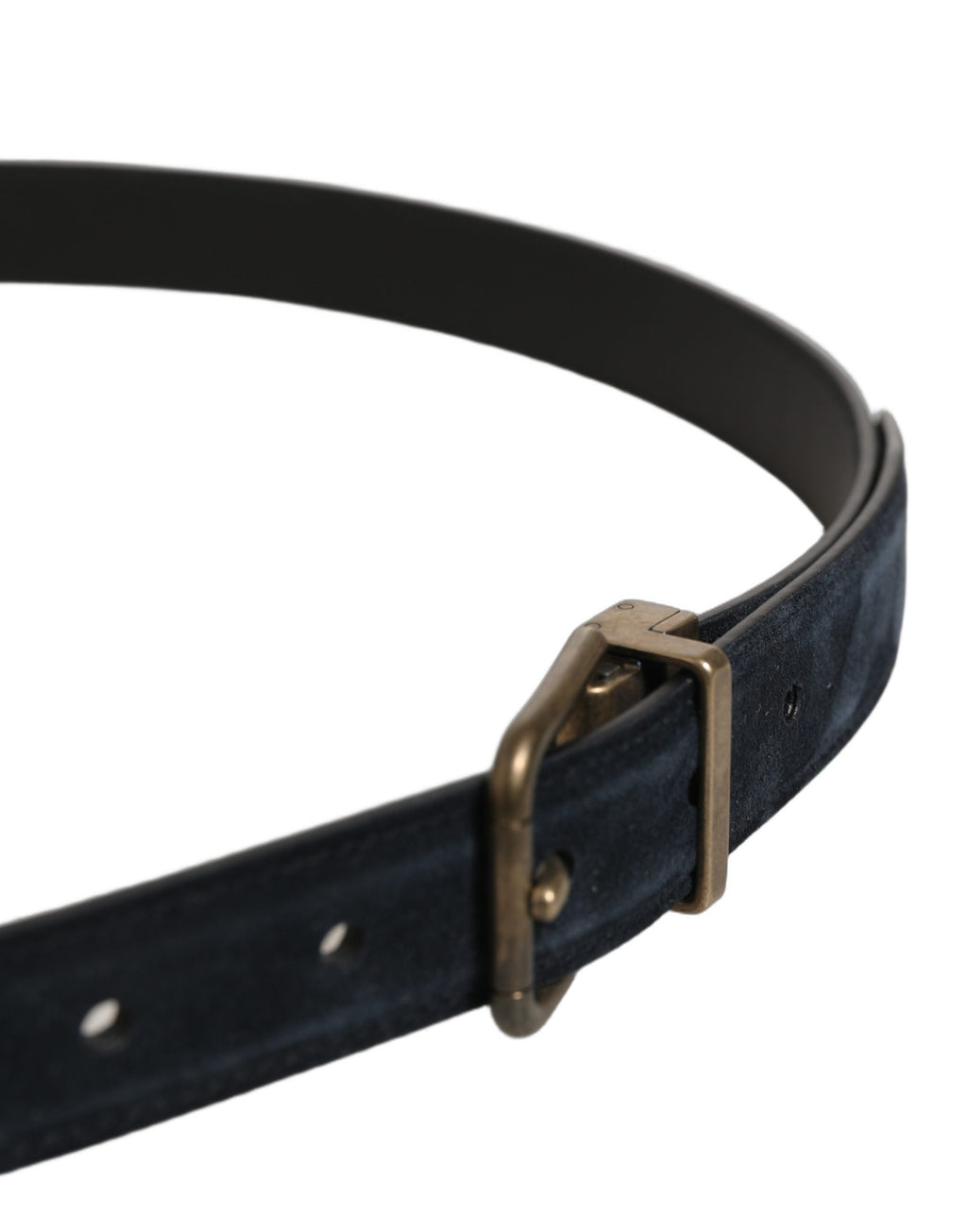 Dolce & Gabbana Herren Gürtel aus schwarzem Leder mit goldfarbener Metallschnalle