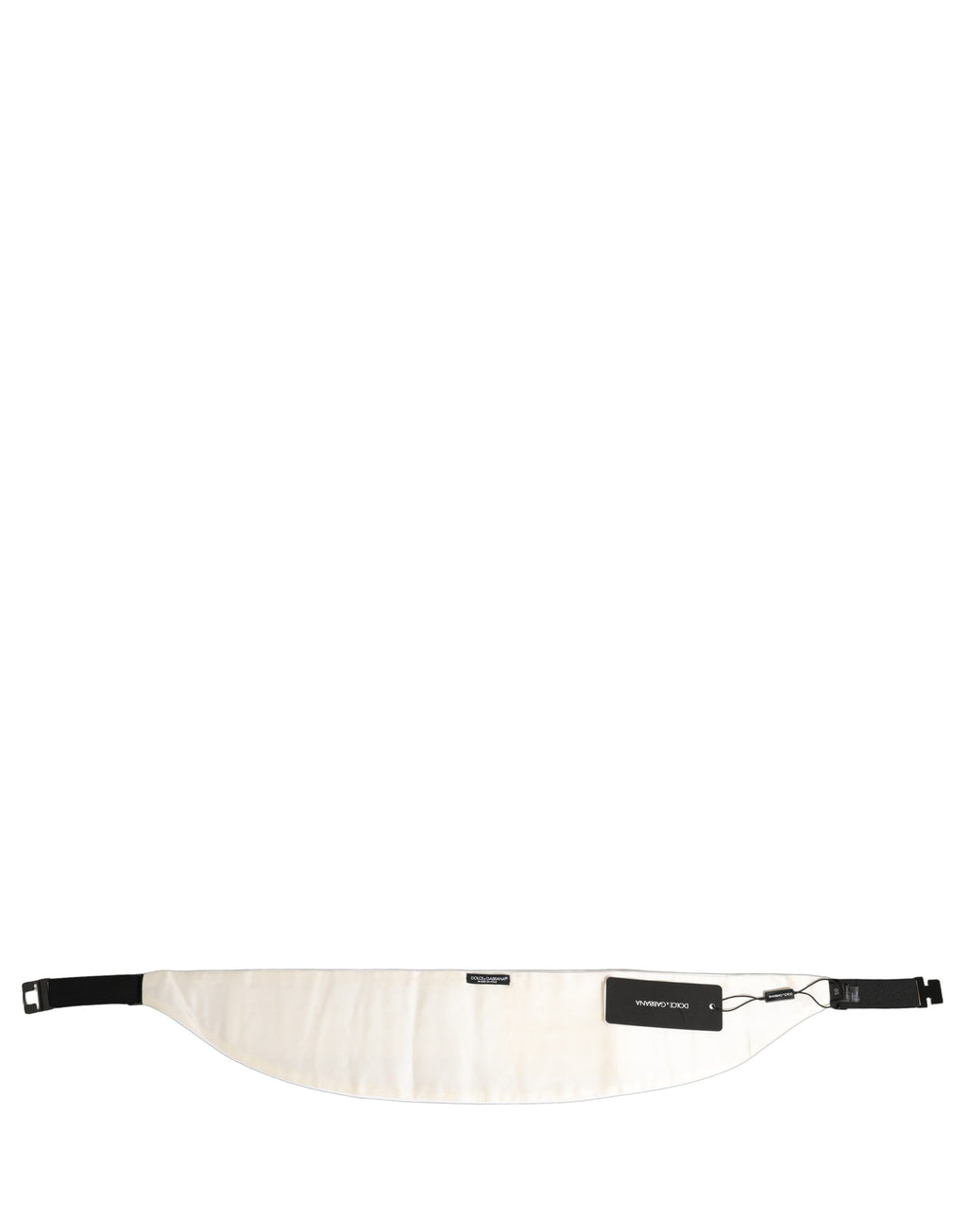 Dolce & Gabbana White Men Wide Waist Belt Cotton Cummerbund