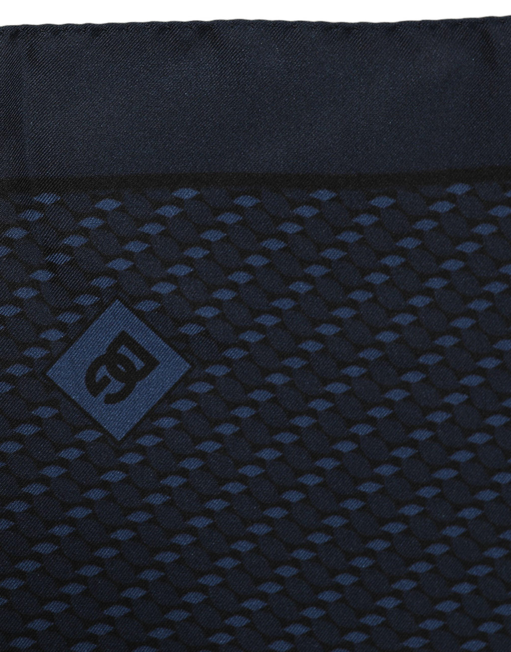 Dolce & Gabbana Dunkelblaues Seideneinstecktuch Foulard Schal