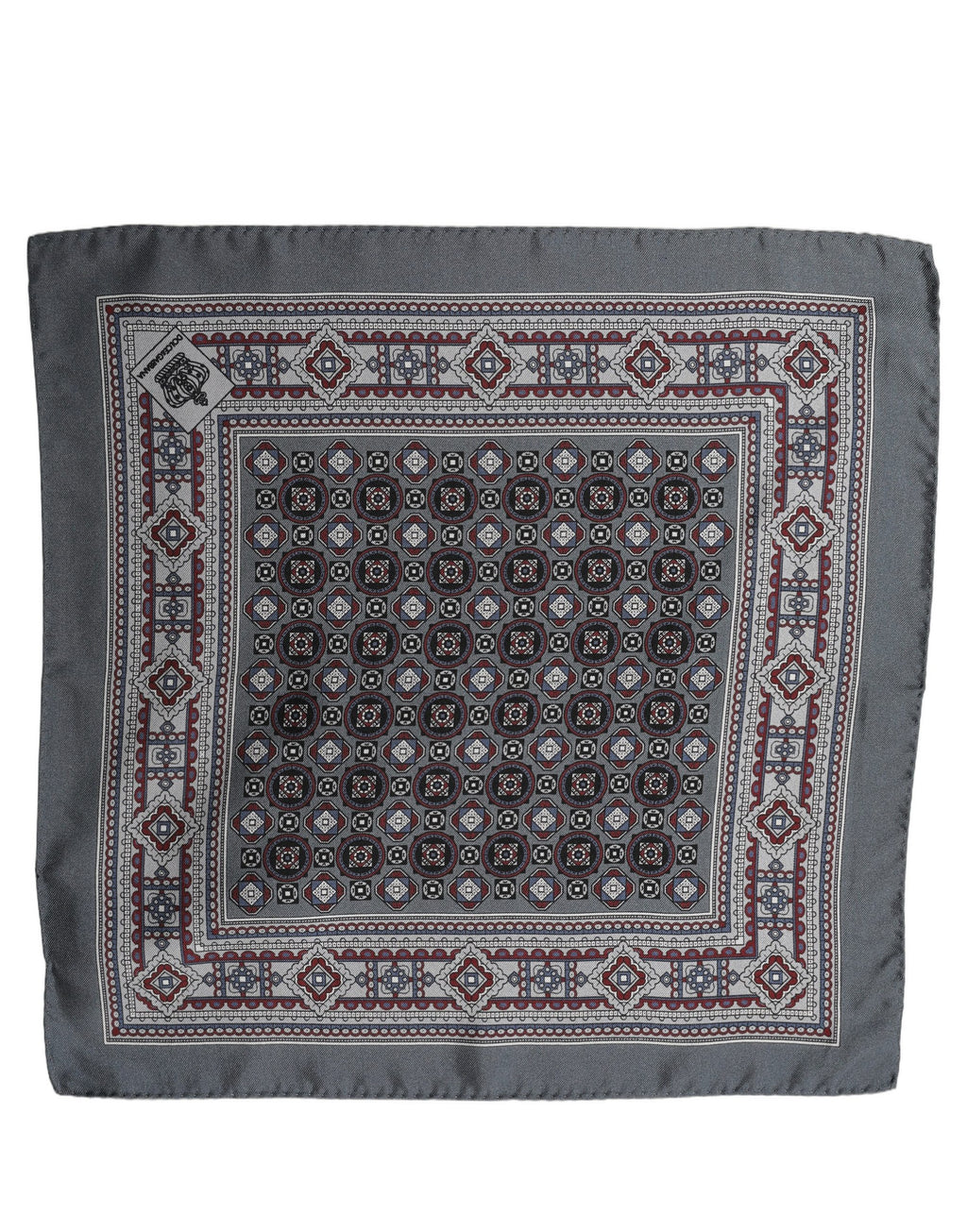 Dolce & Gabbana Graues Geometrisches Einstecktuch Foulard Schal