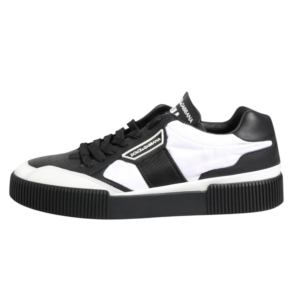 Dolce & Gabbana Schwarz Weiß MIAMI Low Top Herren-Sneakers Schuhe