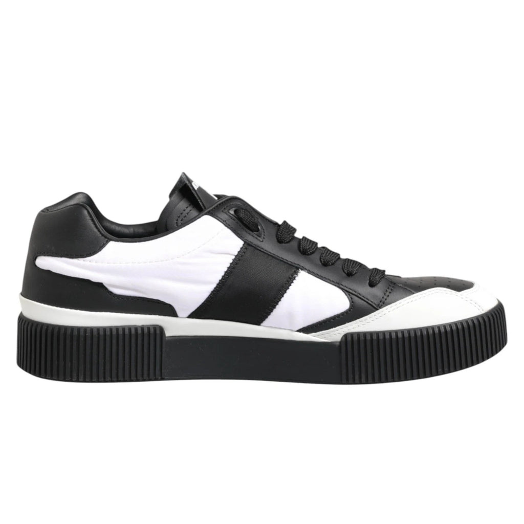 Dolce & Gabbana Schwarz Weiß MIAMI Low Top Herren-Sneakers Schuhe