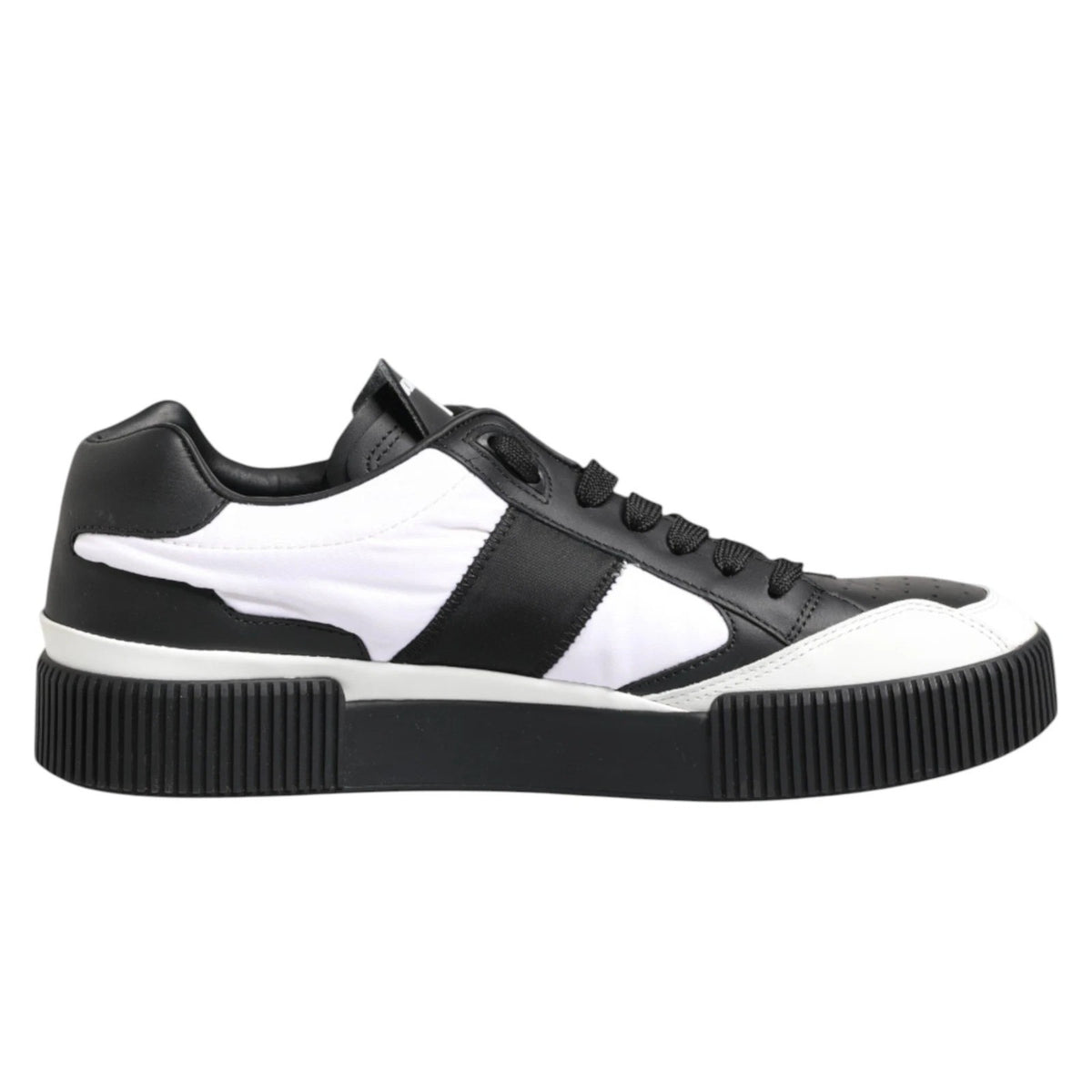 Dolce & Gabbana Schwarz Weiß MIAMI Low Top Herren-Sneakers Schuhe